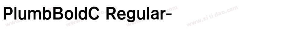 PlumbBoldC Regular字体转换